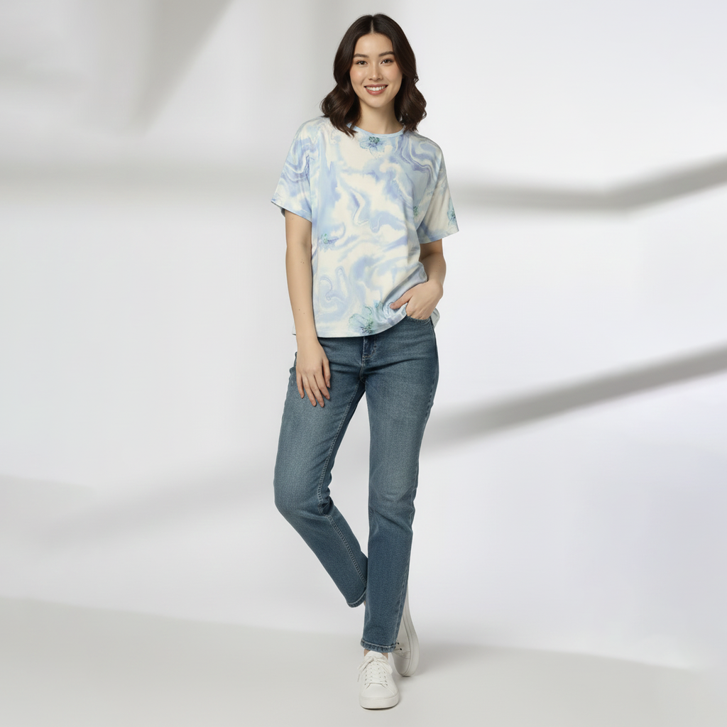 Women's ackko Colorful Tie-Dye T-Shirts