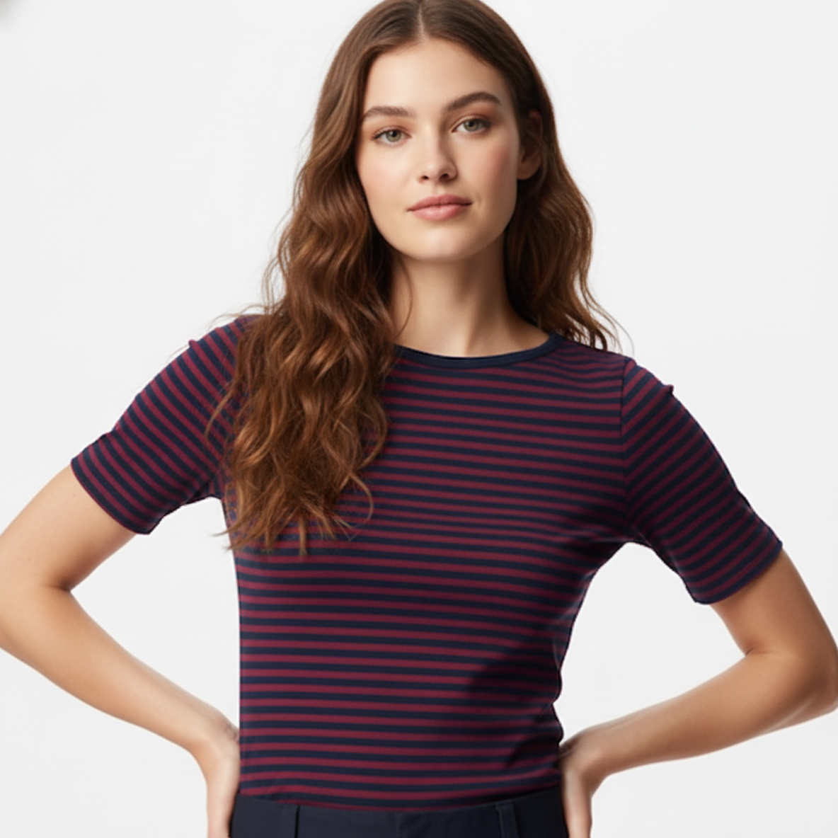 Women's ackko Striped T-Shirts