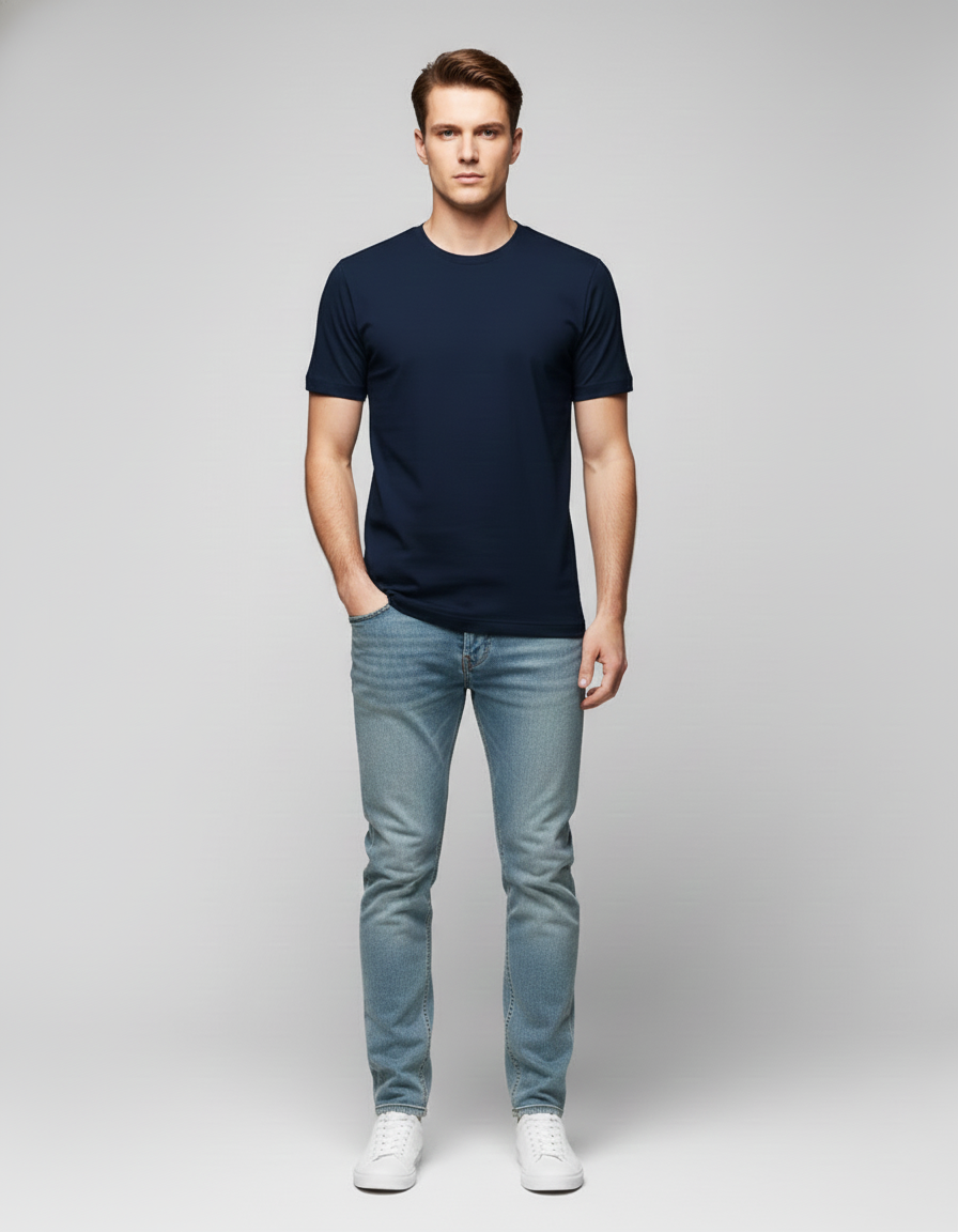 Men's ackko Dark blue T-shirts