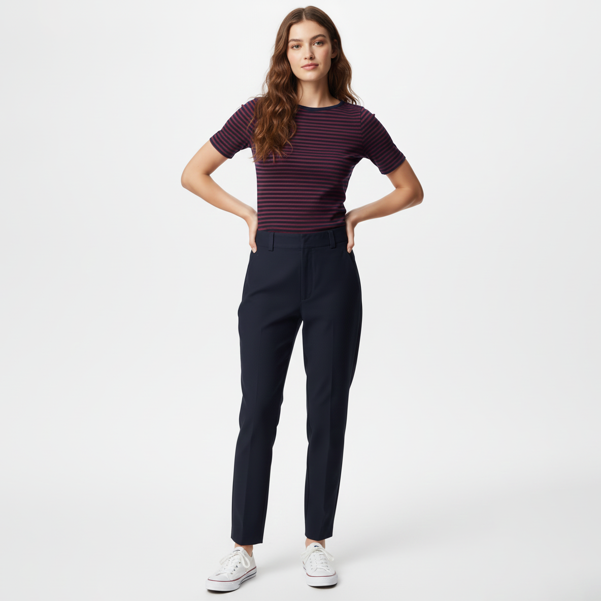 Women's ackko Striped T-Shirts