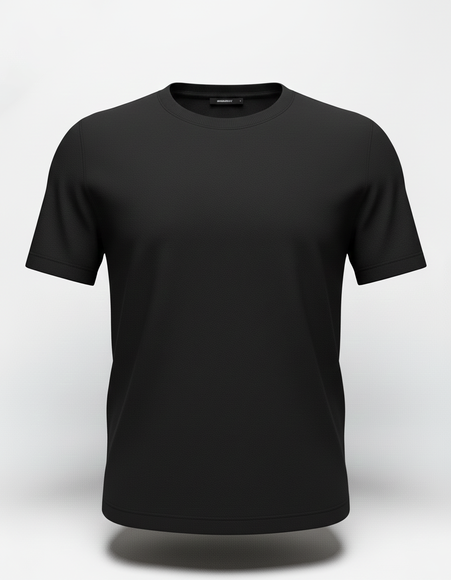 Men's ackko Black Solid T-shirt