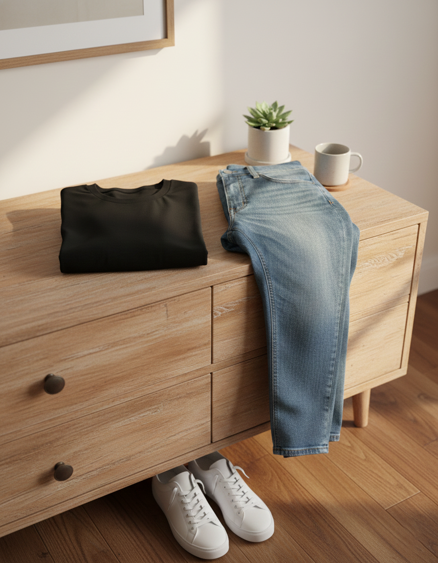 Men's ackko Black Solid T-shirt